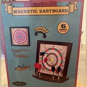 Tabletop magnetic dartboard